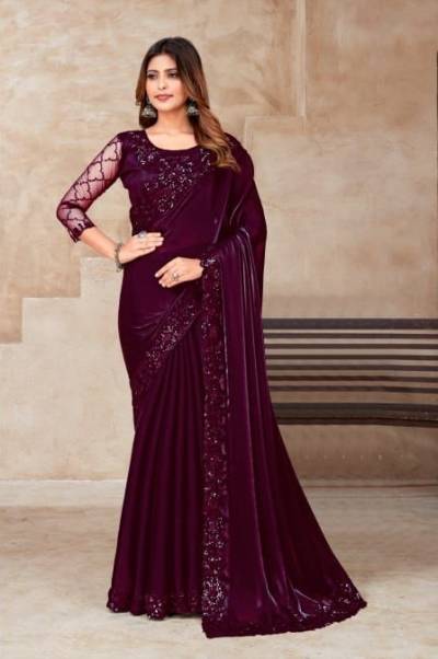 MEHEK 488 COLOUR SEQUENCE EMBROIDERY WORK SAREES